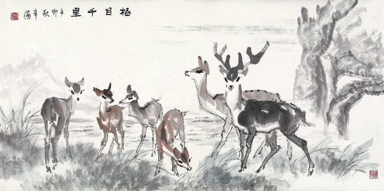一群马在雪地上描述已自动生成